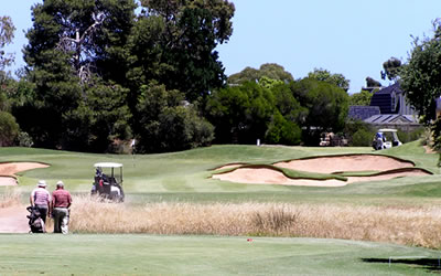 Bunkers at Kooyonga 3rd hole